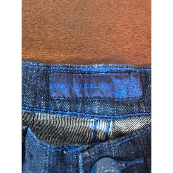 Rock Republic Kasandre Womens Jeans Size 3/4 w/Royal BLue Jewel Crowns - Picture 5 of 11